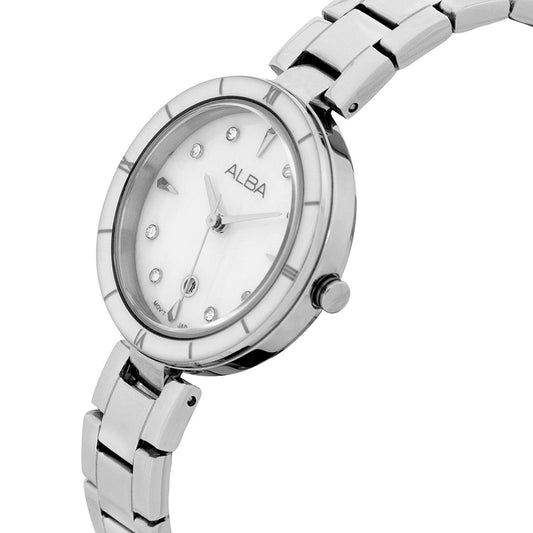 AH7AX3X1 White Mother Of Pearl Watch