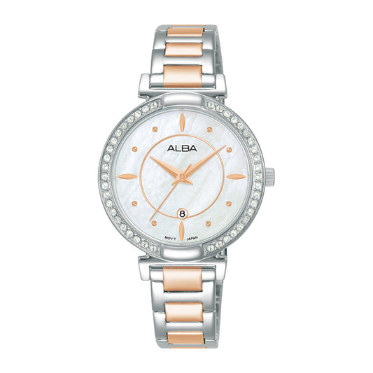 Alba AH7BE9X1 White Mother Of Pearl Ladies Watch