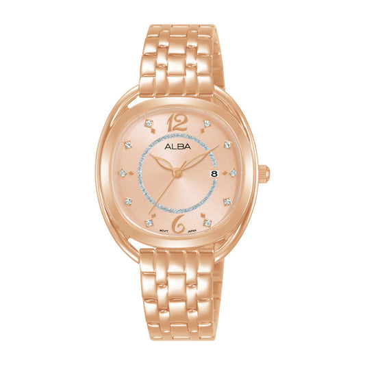 Alba AH7BG2X1 Rose Gold Ornate Ladies Watch