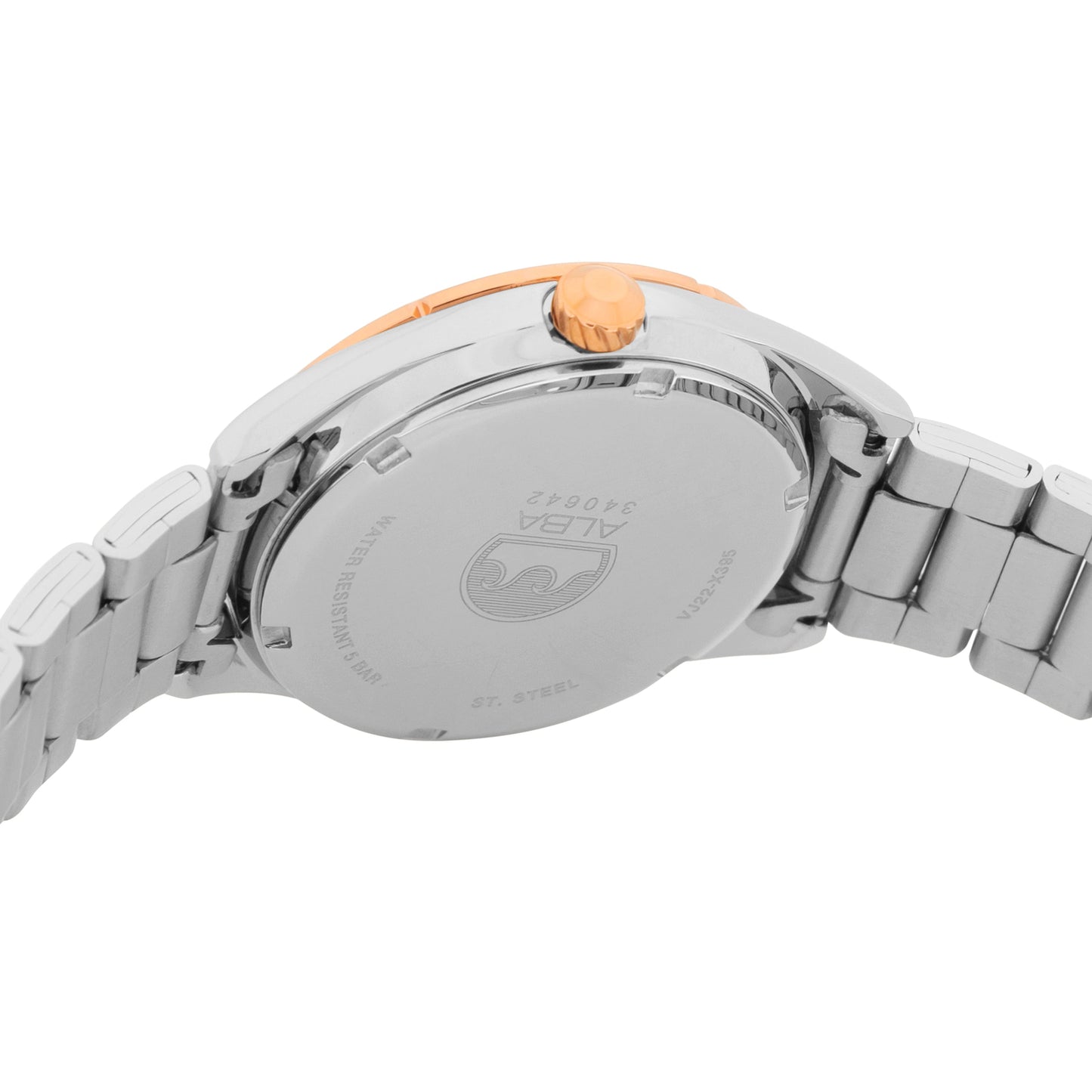 AH7BP6X1 White Ripple Ladies Watch