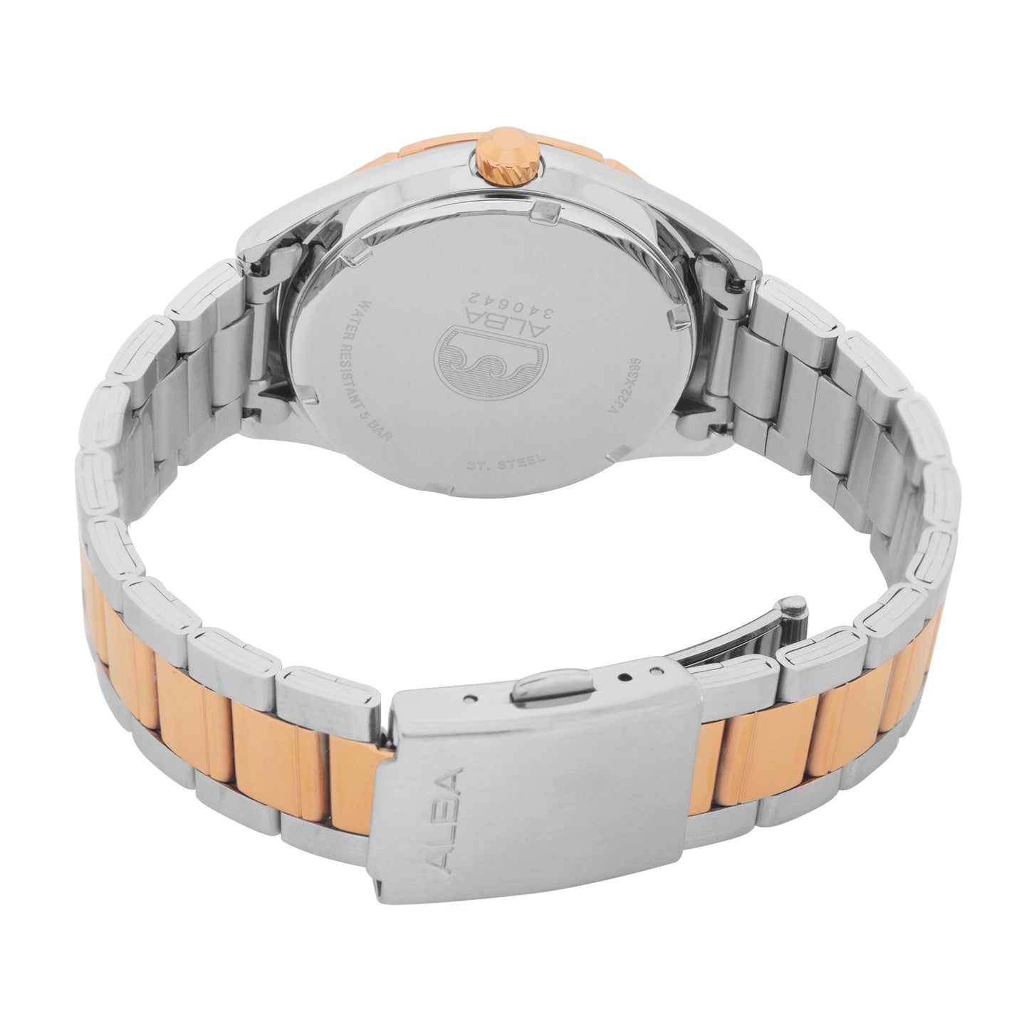 AH7BP6X1 White Ripple Ladies Watch