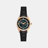 Women Quartz Black Dial Analog Stainless Steel Watch AH7BP8X1