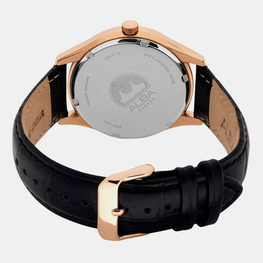 Prestige Women Quartz Black Dial Analog Leather Watch AH7BR0X1