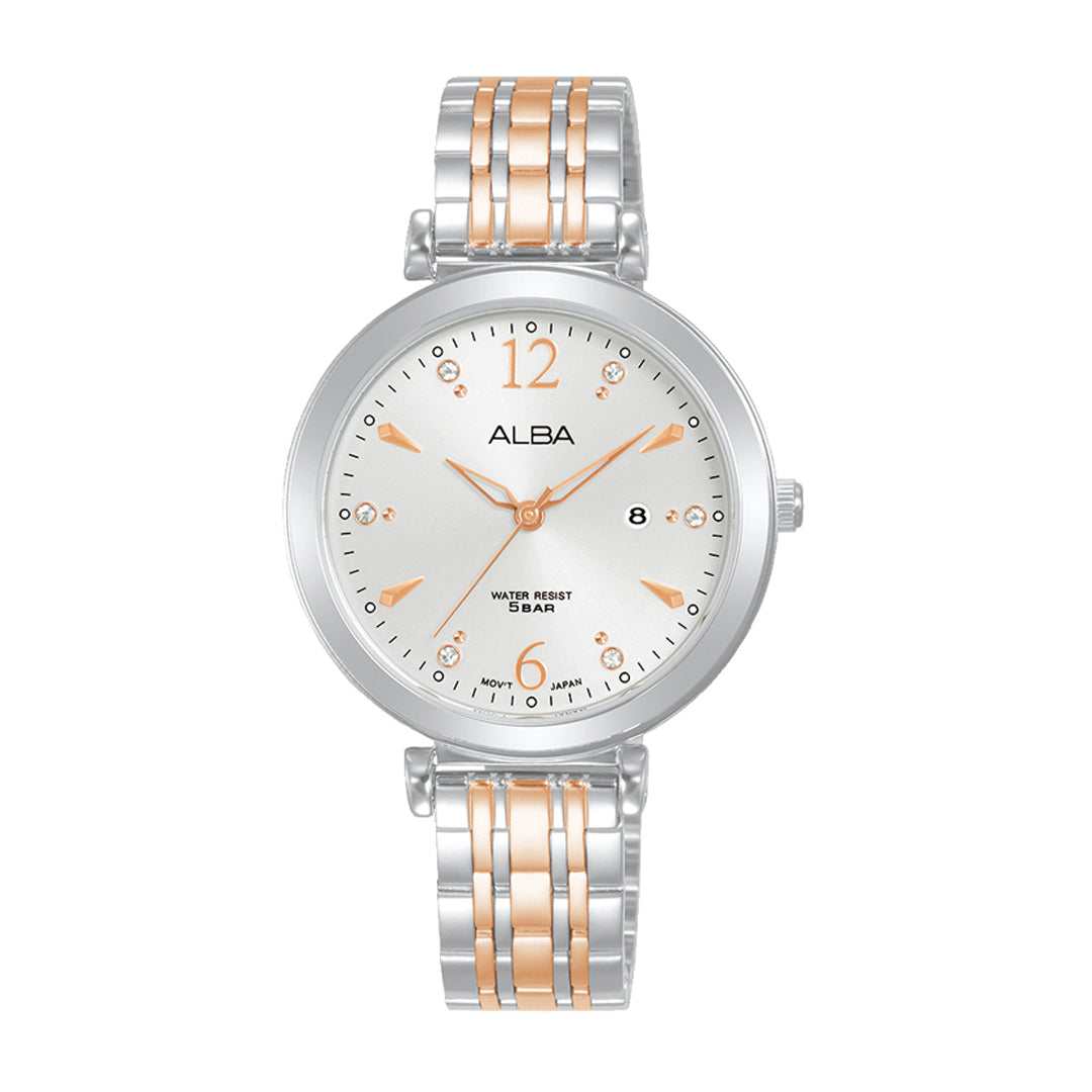 AH7BV9X1 Pearl White Ladies Watch