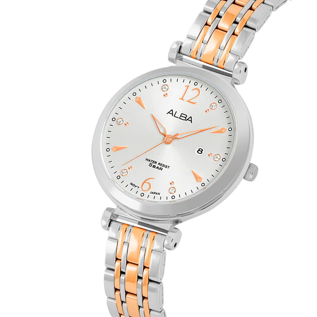 AH7BV9X1 Pearl White Ladies Watch