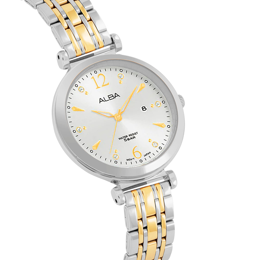 AH7BW1X1 White Gold Ladies Watch