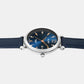 Fashion Women Quartz Blue Dial Analog Leather Watch AH7BW9X1