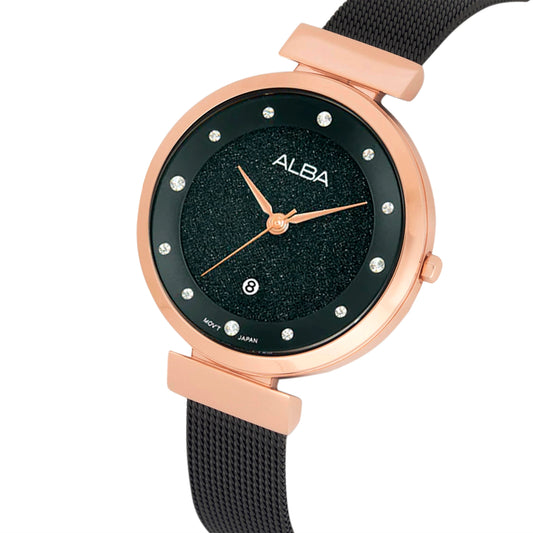 AH7BZ8X1 Black Shimmer Ladies Watch