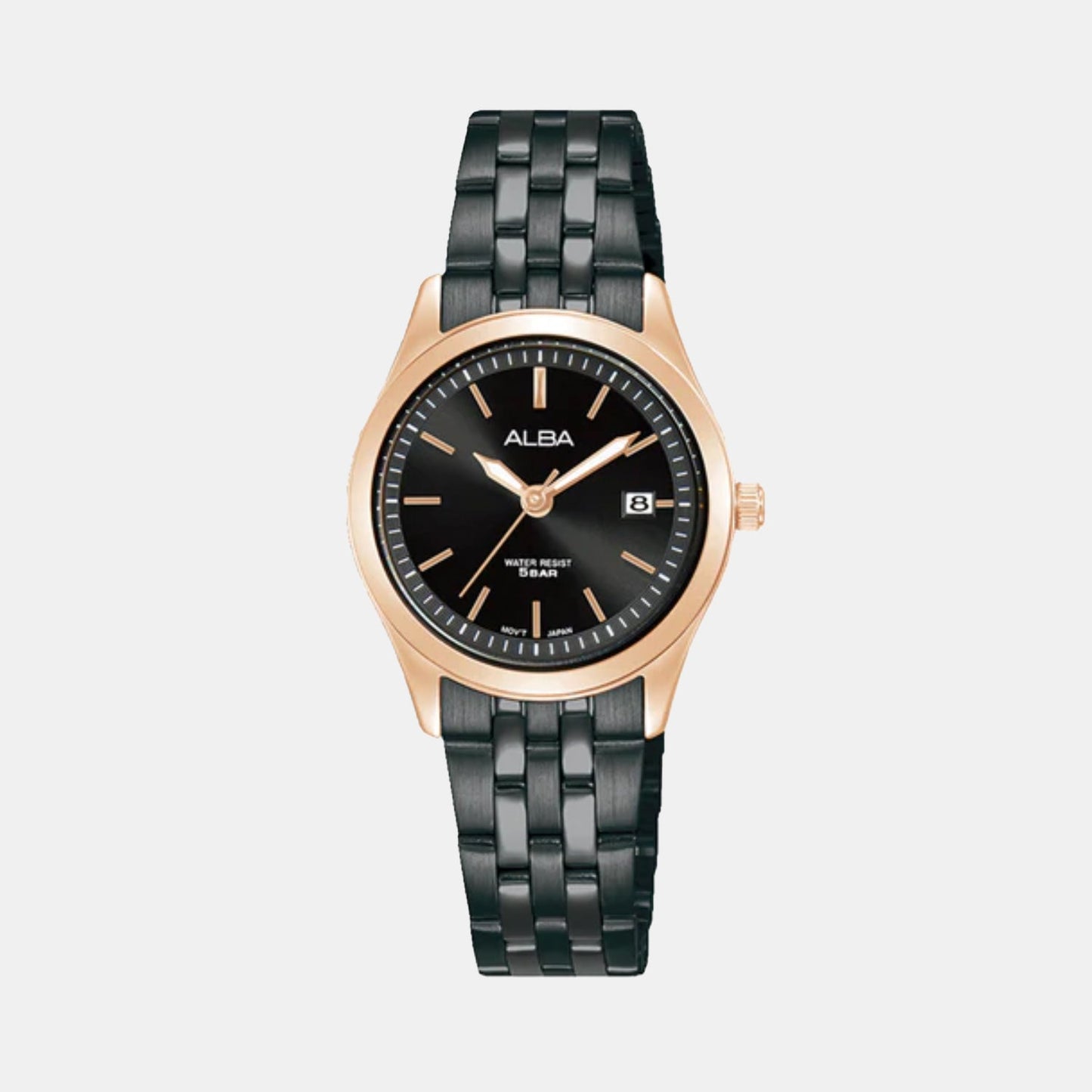 Onyx Women Quartz Black Dial Analog Stainless Steel Watch AH7CE2X1
