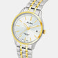 Women Quartz Silver Dial Analog Stainless Steel Watch AH7CF0X1