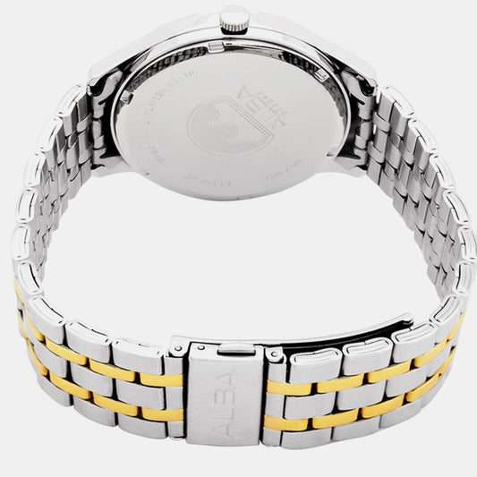 Women Quartz Silver Dial Analog Stainless Steel Watch AH7CF0X1
