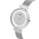 AH7CG9X1 Silver Shimmer Dial With Silver Strap Ladies Watch