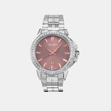 Women Quartz Brown Dial Analog Stainless Steel Watch AH7CX5X1