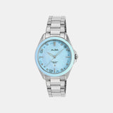 Fashion Women Quartz Blue Dial Analog Stainless Steel Watch AH7DV9X1