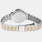 Fashion Women Quartz Peach Dial Analog Stainless Steel Watch AH7EA2X1