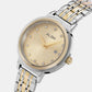 Fashion Women Quartz Champagne Dial Analog Stainless Steel Watch AH7EA4X1