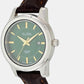 Prestige Women Quartz Green Dial Analog Leather Watch AH7EF5X1