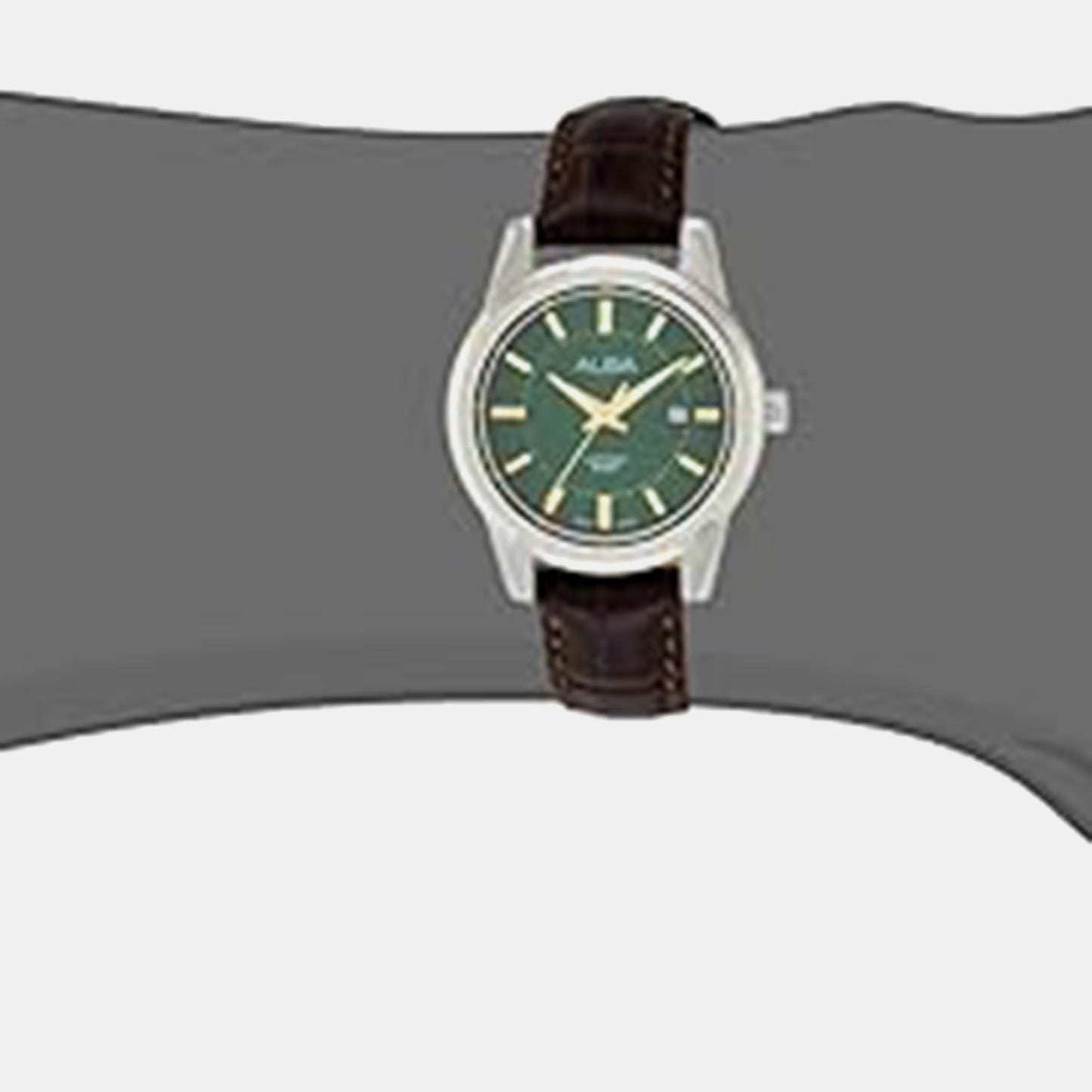 Prestige Women Quartz Green Dial Analog Leather Watch AH7EF5X1