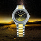Fashion Women Quartz Multicolour Dial Analog Stainless Steel Watch AH7ET7X1