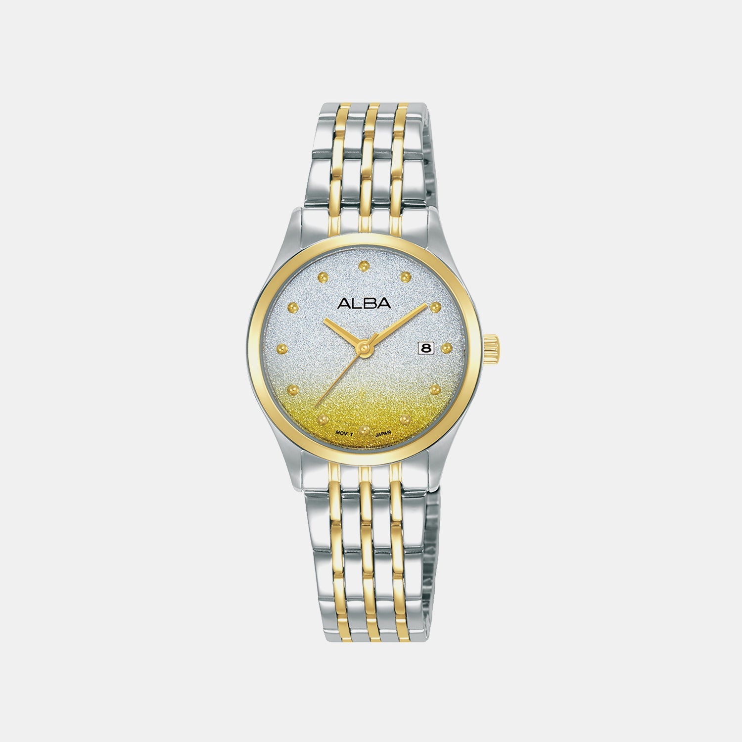 Men Quartz Silver Dial Analog Stainless Steel Watch AH7EY6X1