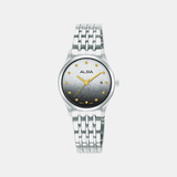 Women Quartz Black Dial Analog Stainless Steel Watch AH7EZ1X1