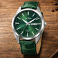 Prestige Men Quartz Green Dial Analog Leather Watch AJ6213X1