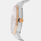 Men Quartz Silver Dial Analog Stainless Steel Watch AK5006-58A