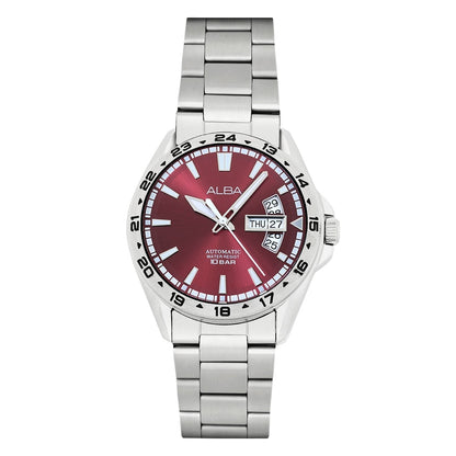 AL4477X1 Red Dial With Metal Strap Automatic Watch