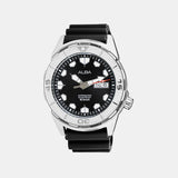 Men Automatic Black Dial Analog Rubber Watch AL4571X1