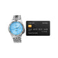 Olympic Men Automatic Blue Dial Analog Stainless Steel Watch AL4653X1