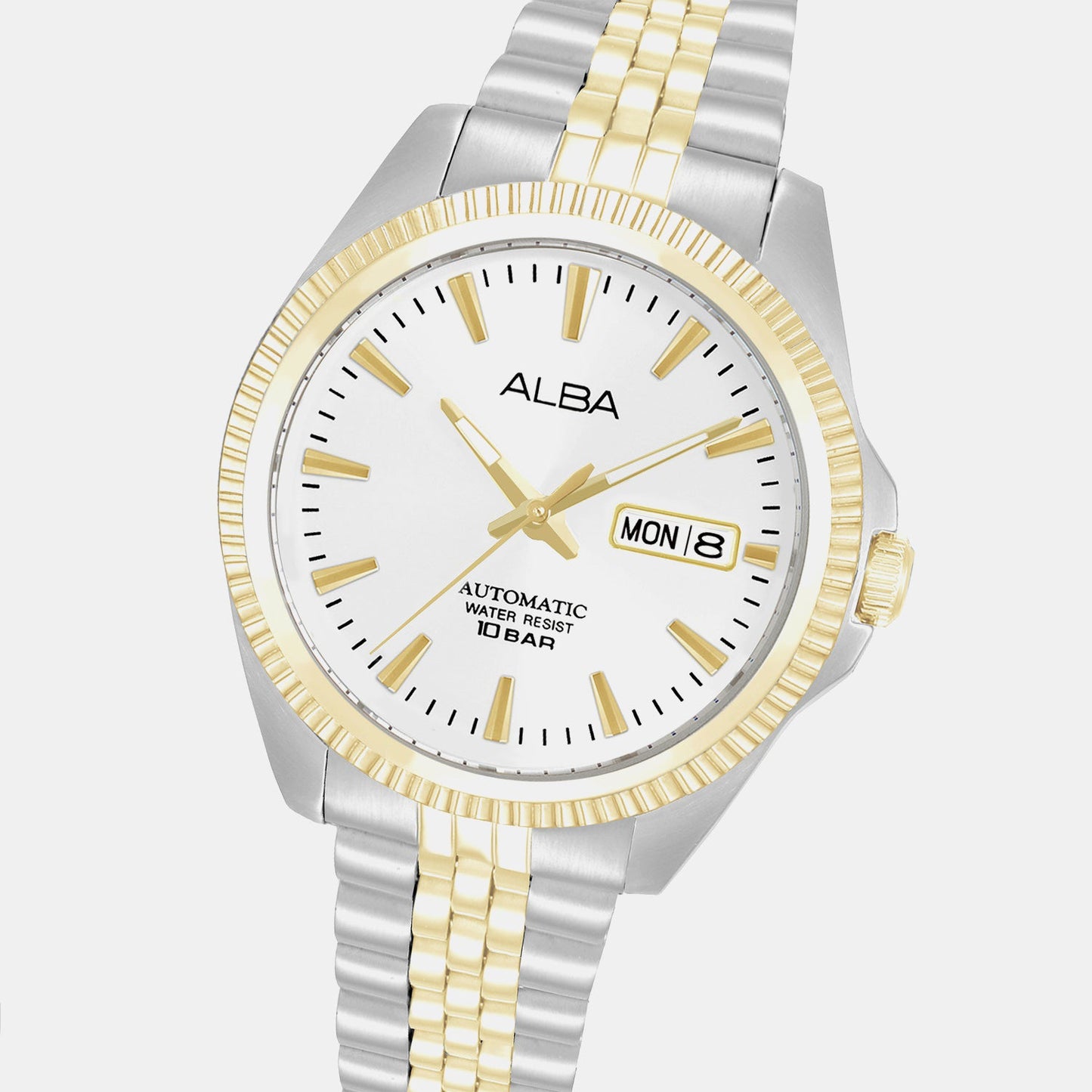 Men Automatic Silver Dial Analog Stainless Steel Watch AL4784X1