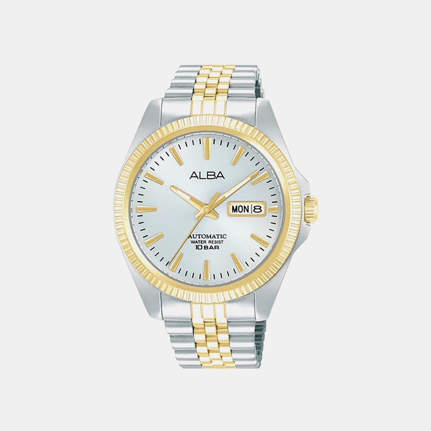 Men Automatic Silver Dial Analog Stainless Steel Watch AL4784X1
