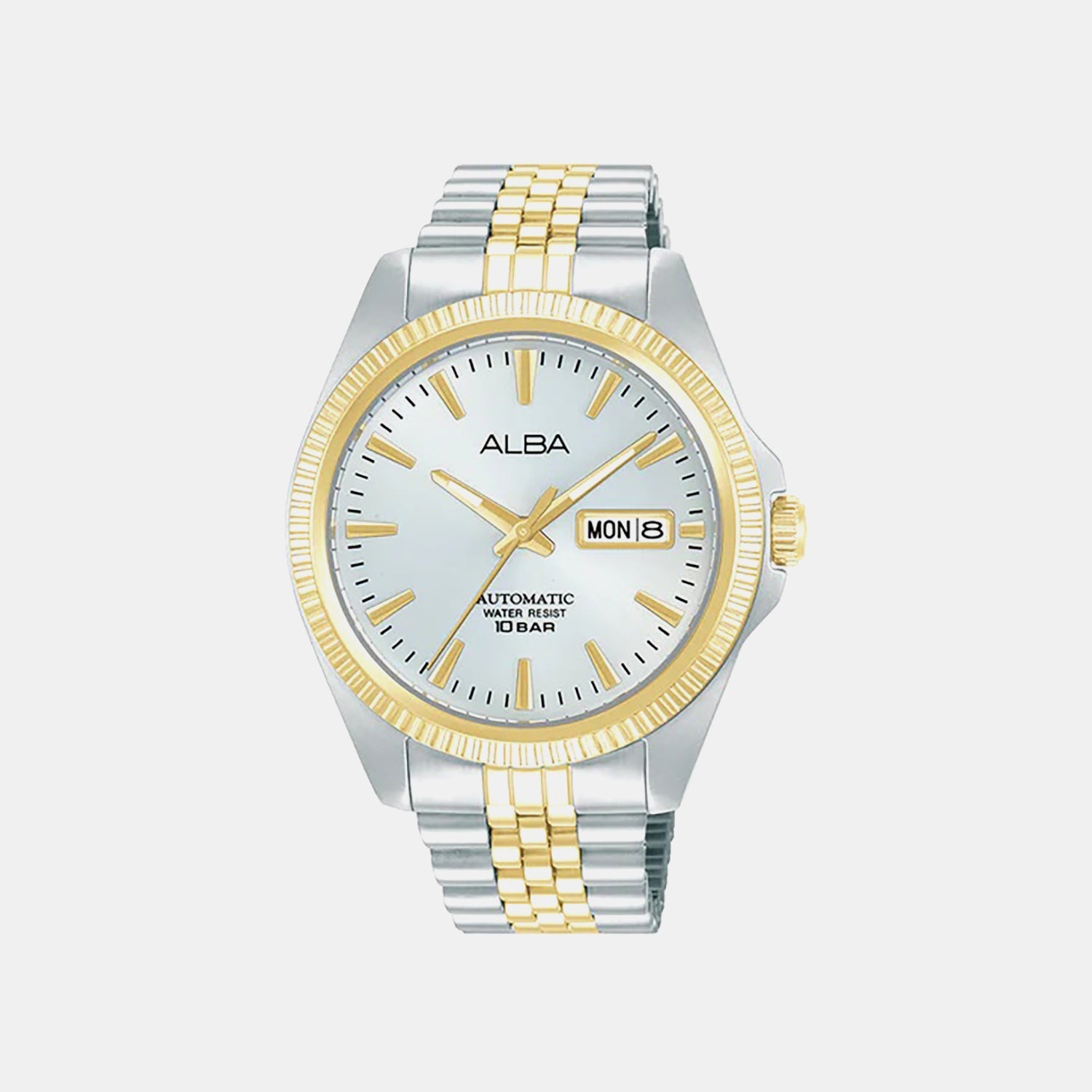 Men Automatic Silver Dial Analog Stainless Steel Watch AL4784X1