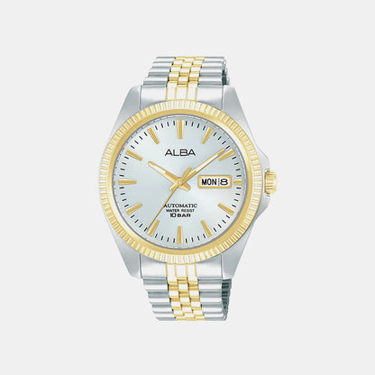 Men Automatic Silver Dial Analog Stainless Steel Watch AL4784X1