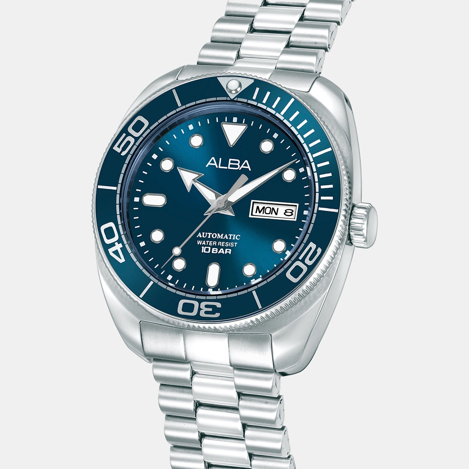 Mechanical Men Automatic Blue Dial Analog Stainless Steel Watch AL4823X1