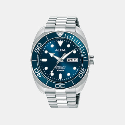 Mechanical Men Automatic Blue Dial Analog Stainless Steel Watch AL4823X1