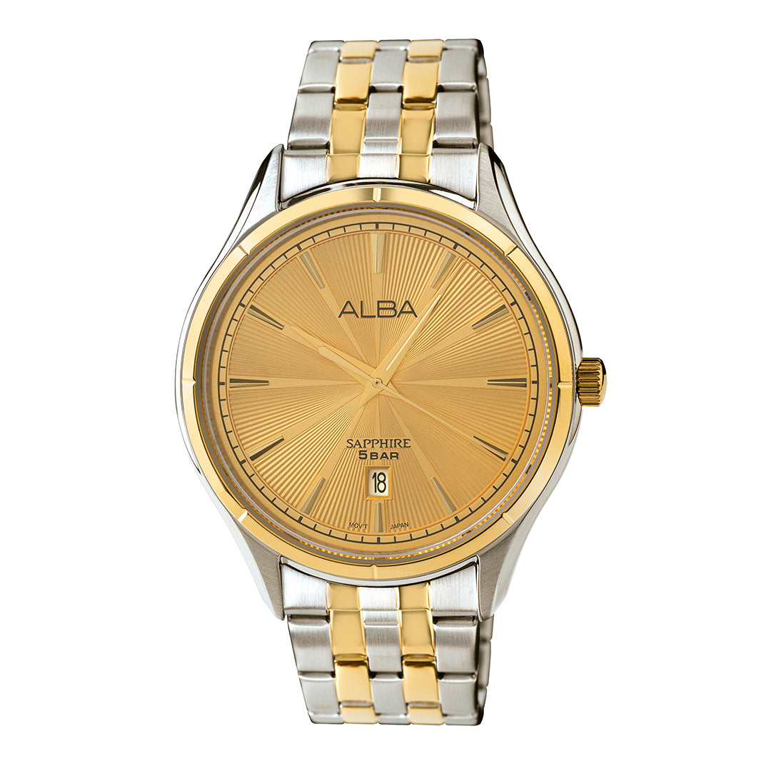 AS9T64X1 Golden Poppy Patterned Dial Quartz Watch