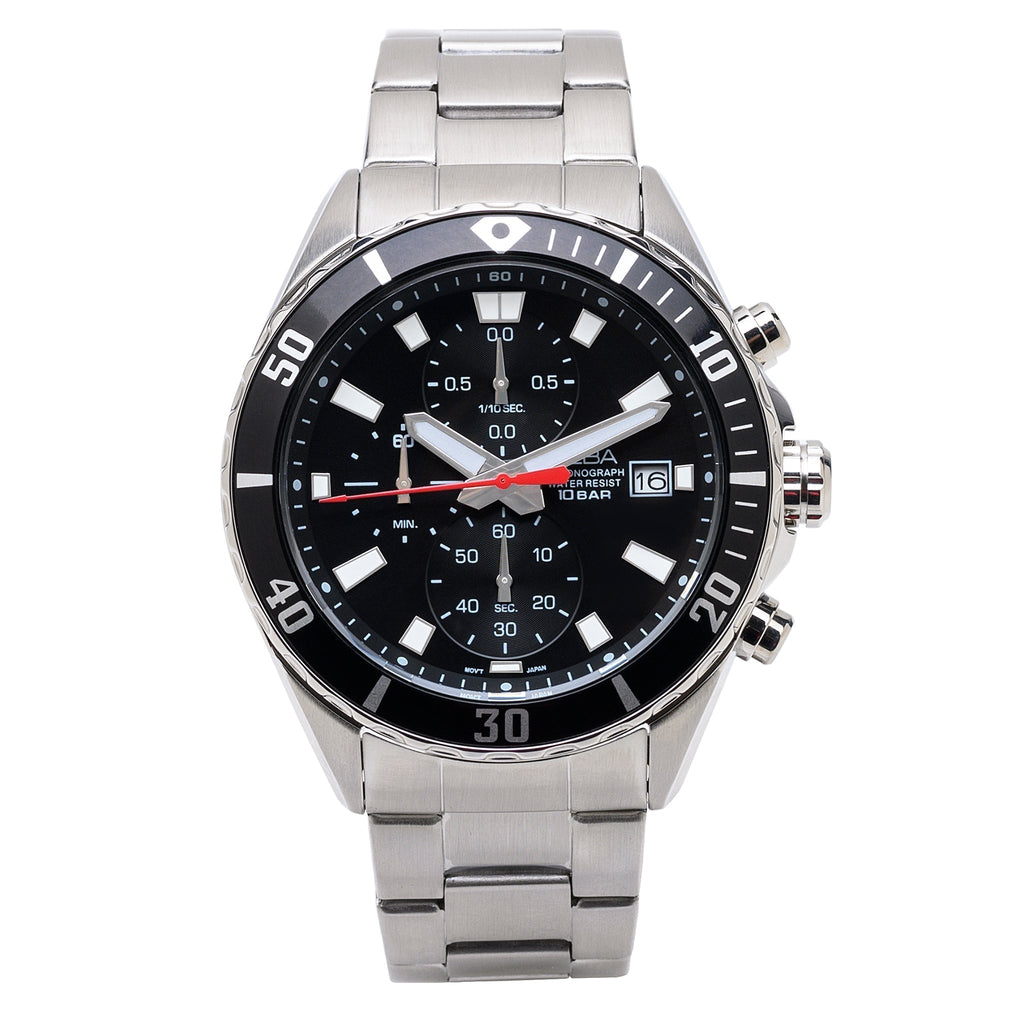 Alba AM3811X1 Ink Black Chronograph