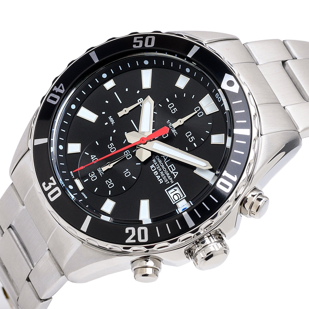 Alba AM3811X1 Ink Black Chronograph
