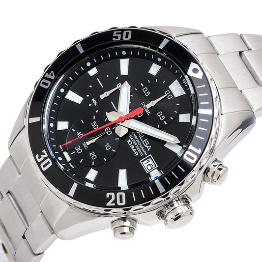 Alba AM3811X1 Ink Black Chronograph