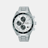 Active Men Quartz Silver Dial Chronograph Stainless Steel Watch AM3A35X1