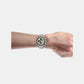 Retro Racer Men Quartz Beige Dial Chronograph Stainless Steel Watch AM3A41X1