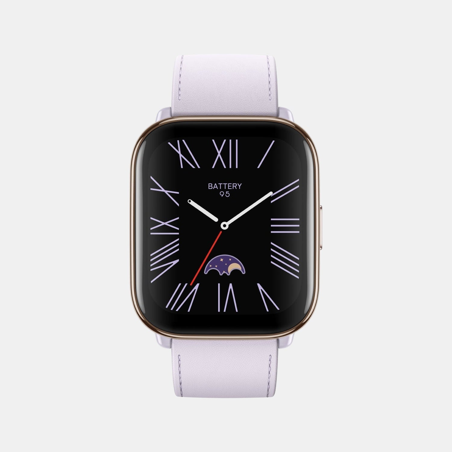 Unisex Processor Purple Dial Amoled Silicone Watch AMAZFIT ACTIVE LAVENDER PURPLE