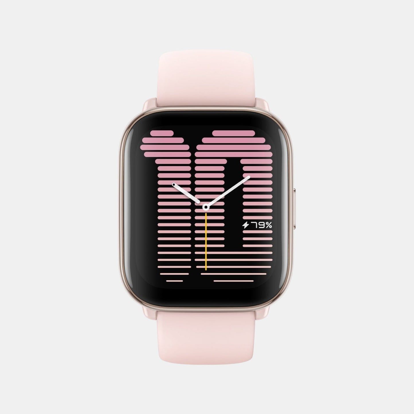 Unisex Processor Pink Dial Amoled Silicone Watch AMAZFIT ACTIVE PETAL PINK