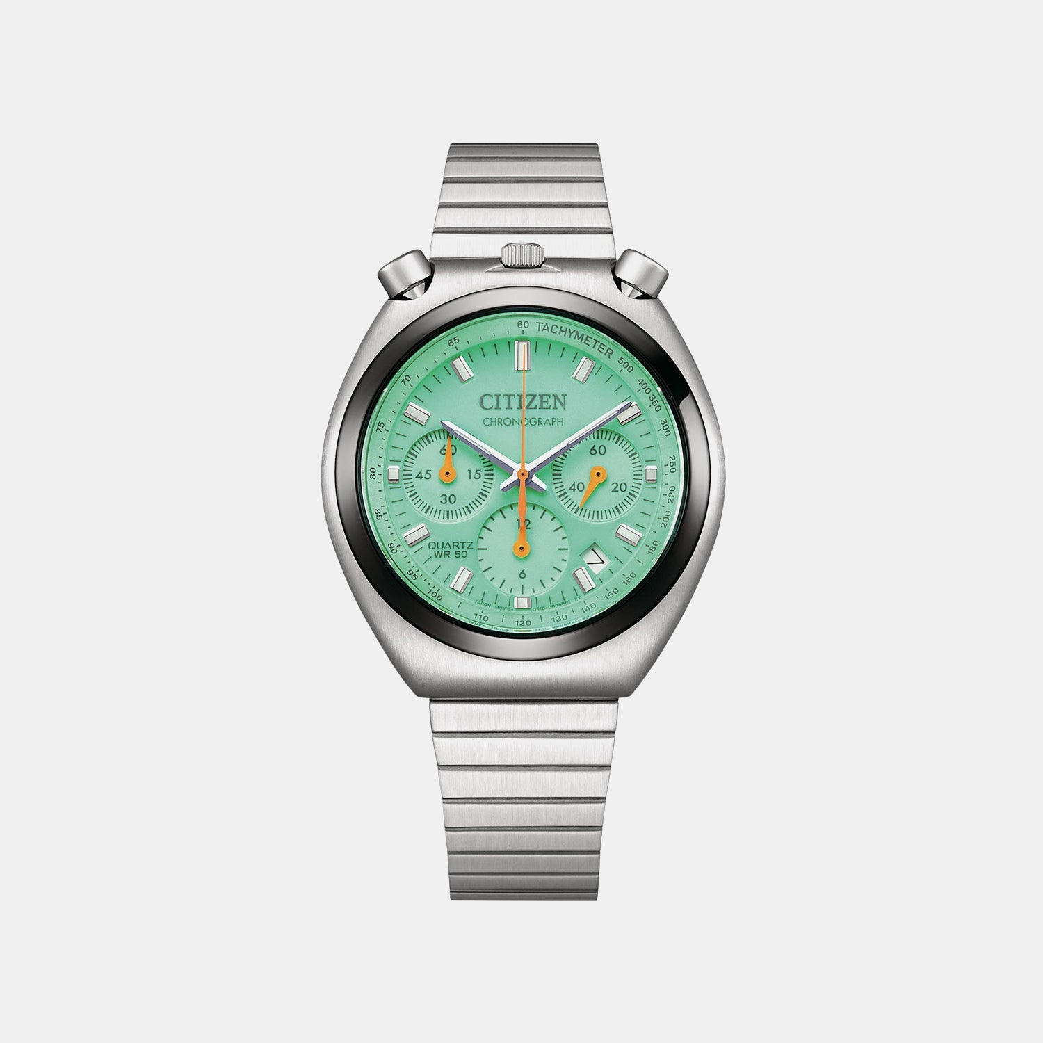 Women Quartz Green Dial Chronograph Stainless Steel Watch AN3660-73X