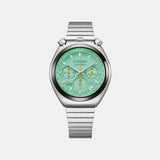 Women Quartz Green Dial Chronograph Stainless Steel Watch AN3660-73X