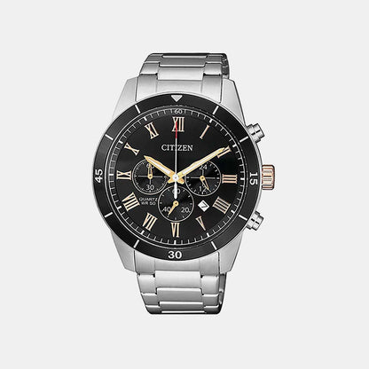 Men Quartz Black Dial Chronograph Watch AN8168-51H