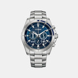 Men Quartz Blue Dial Chronograph Stainless Steel Watch AN8201-57L