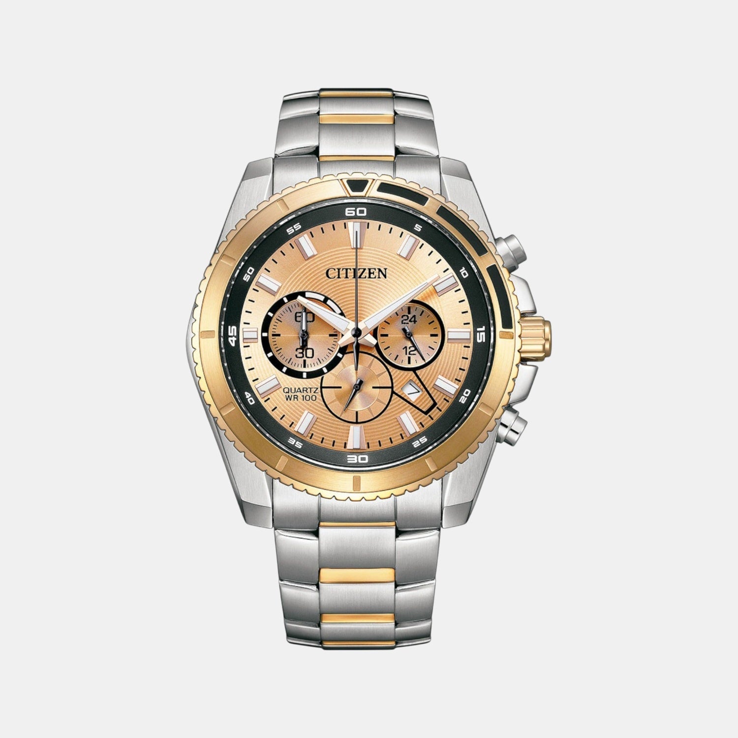 Men Quartz Champagne Dial Chronograph Watch AN8204-59X