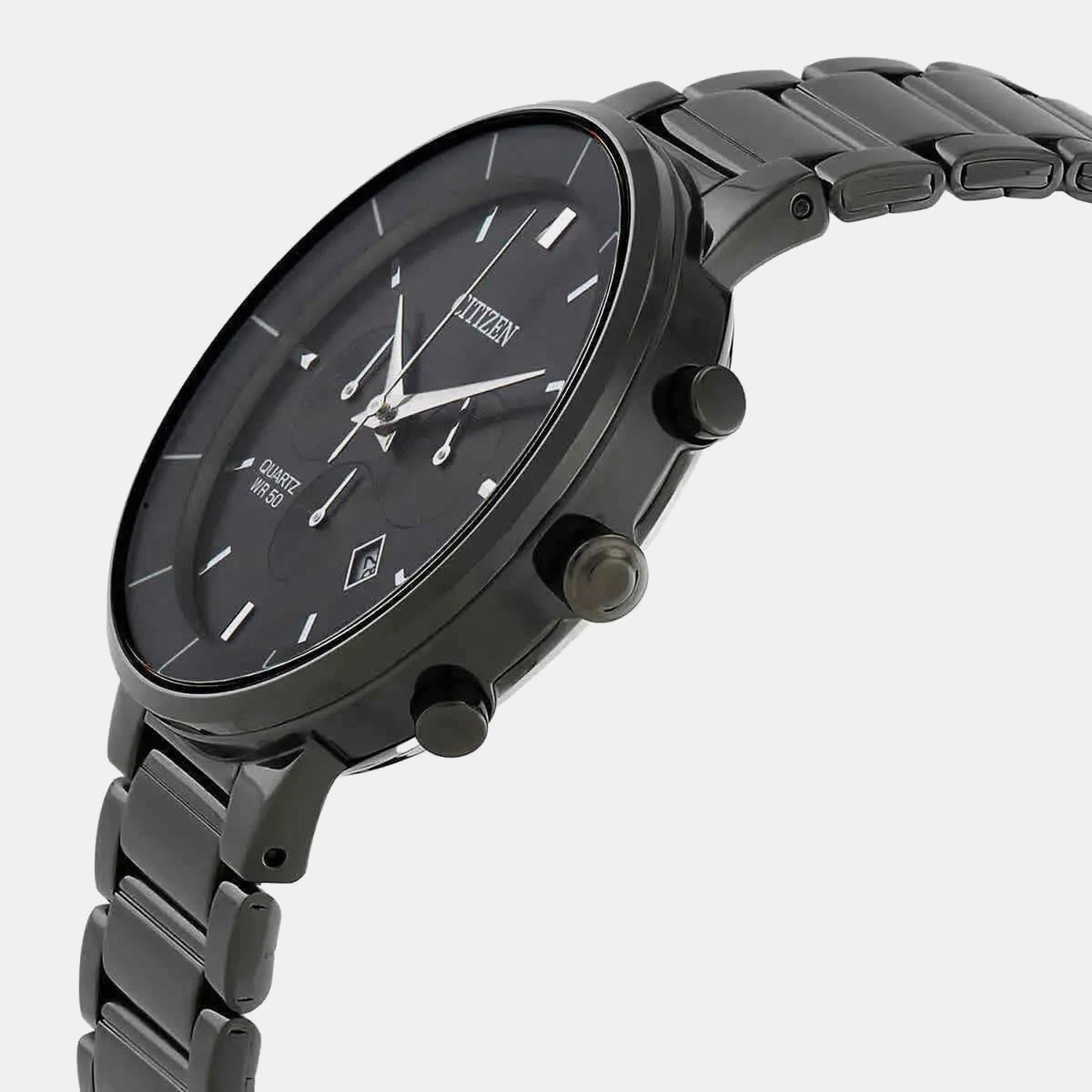 Men Quartz Grey Dial Chronograph Stainless Steel Watch AN8227-53H